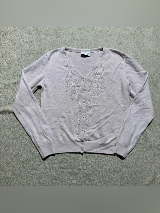 Blumarine Sweaters - Blumarine Sweater Womens Small Floral Embroidered Beaded Vintage Cardigan Button
